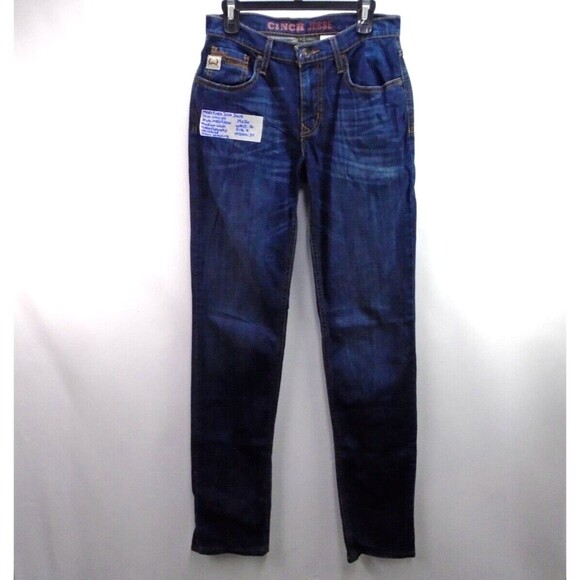 Cinch Other - Cinch Jesse Denim Blue Jeans Slim Straight Mens Size 29 Western Cowboy